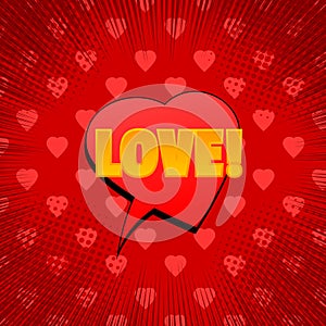 Romantic and amorous comic concept