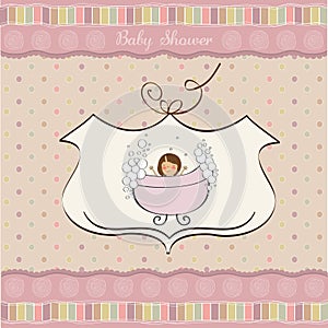 Romantic baby shower card