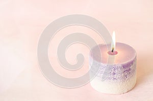 Romantic background - Aroma candle with vintage color