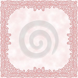 Romantic background with decorative border