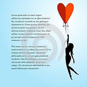 Romantic background for text