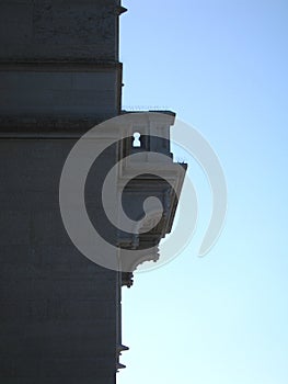 Romantic balcony of the Castello Miramare, Trieste, Italy