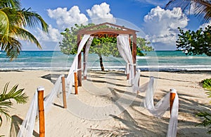 Playa boda ubicación en 