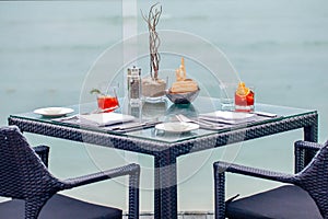 Romantic beachfront dinner for two at a luxury restaurant