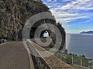 Romantic and beautiful Italy`s storied Amalfi Coast Drive