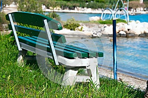 Romantic bench at the seaside