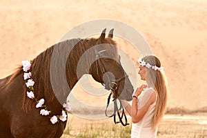 Romantic bond between horse and rider