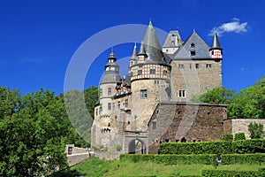 Romantic Buerresheim Castle in the Eifel Mountains near Mayen, Rhineland-Palatinate, Germany