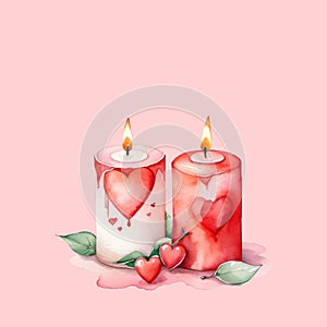 Romantic Candlelight for Valentine\'s Day Celebration