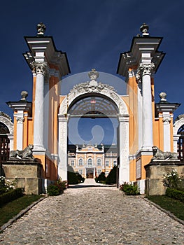 Romantic castle gate