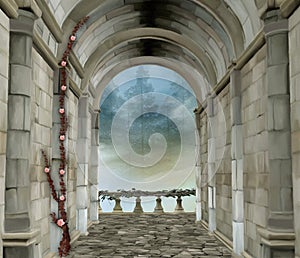 Romantic castle room