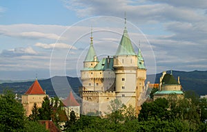 Romantic castle with towers