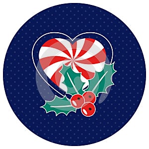 Romantic Christmas. Vector icon