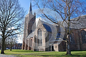 Romantic church village square