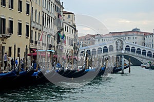 The Iconic Rialto Bridge, Grand Canal, Venice Italy
