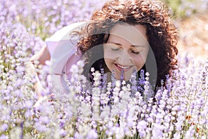 Girl in a lavender field