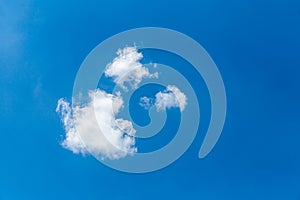 Romantic cloud in the shape of a heart on a blue sky. Love concept