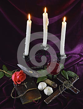 Romantic composition with candles