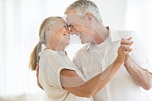 Romantic Couple Dancing At Home