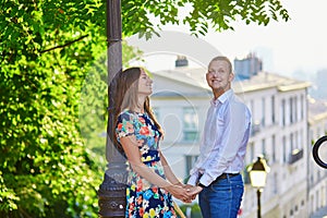 Romantic couple on Montmartre