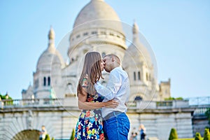 Romantic couple on Montmartre