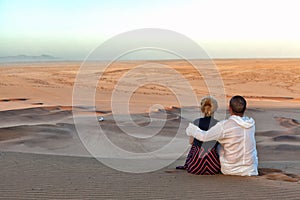 Romantic couple in Namibia