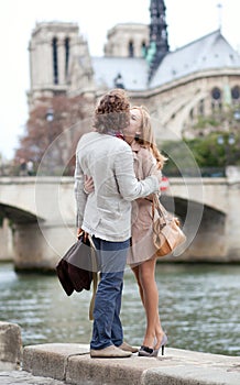 Romantic couple in Paris