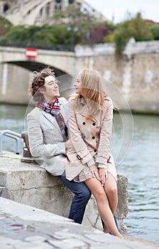 Romantic couple in Paris