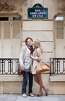 Romantic couple in Paris