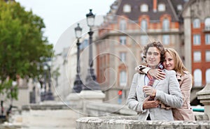 Romantic couple in Paris