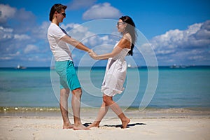 Romantic couple at tropical beach