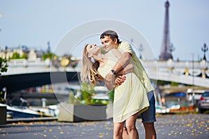 Romantic dating couple in Paris