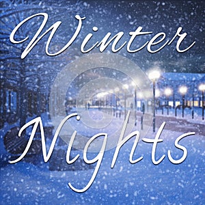 Romantic decoration and winter nights quote