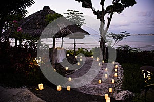 Romantic dinner set Bali