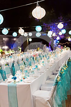 Romantic dinner setup - Wedding