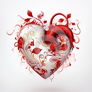 Romantic Dragon Heart Vector In Ellen Jewett Style