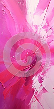 Romantic Emotivity A Pink Abstract Painting With Detailed Brushstrokes