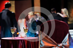 Romantic evening in restaurant