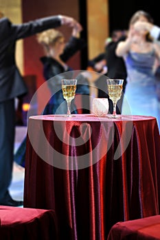 Romantic evening in restaurant