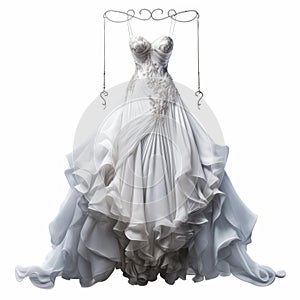 Romantic Fantasy Dress On White Background photo