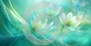 Romantic floral and abstract background in ethereal style