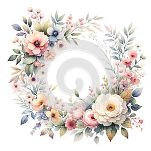 Romantic Floral Delight: Watercolor Art Background for Wedding Invitations