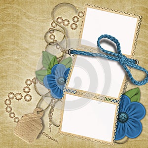 Romantic frame with flowers