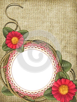 Romantic frame with flowers