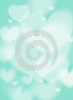 Romantic gentle blurred background with hearts