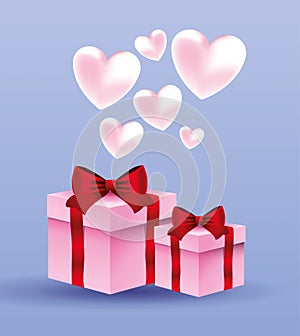 Romantic gift box present