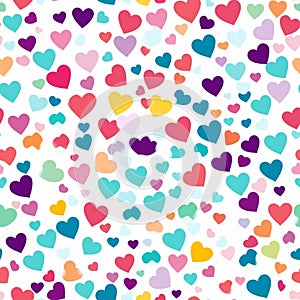 Romantic Heart Confetti Wrapping Paper for Valentines Day