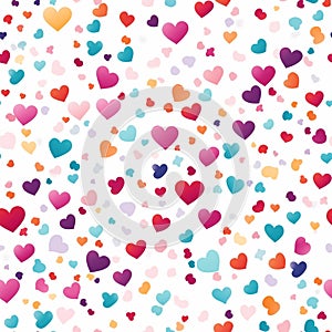 Romantic Heart Confetti Wrapping Paper for Valentines Day