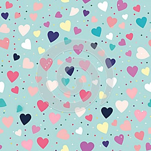 Romantic Heart Confetti Wrapping Paper for Valentines Day