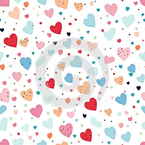 Romantic Heart Confetti Wrapping Paper for Valentines Day